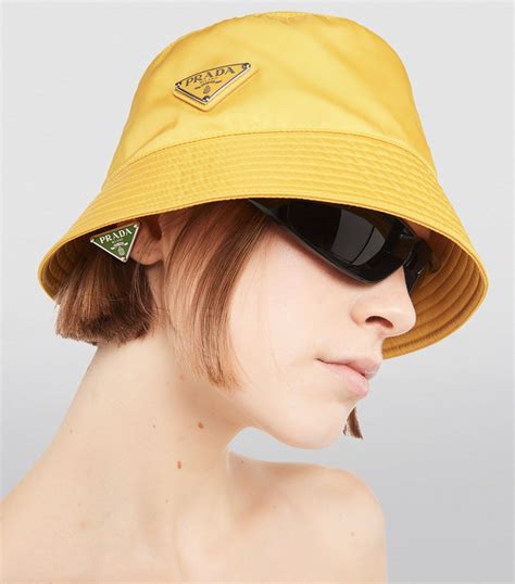 prada yellow hat|Prada nylon hats.